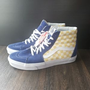 Vans SK8-HI Checkerboard True Blue / Yellow